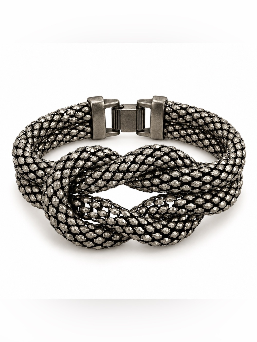 NWOT Banana Republic Silver Tone Mesh Knot Statement Bracelet 8β